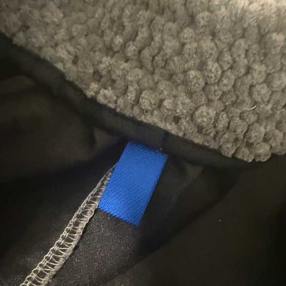 Women’s Chenille Textured Wide-Leg Lounge Pants – Gray with Cream Side Stripe M - Picture 4 of 10